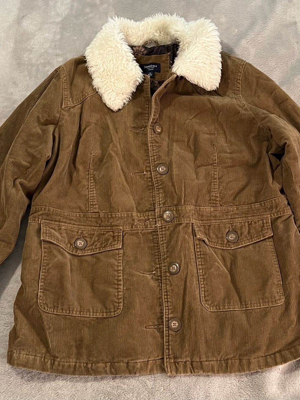 Sonoma Corduroy Jacket w Fur Collar